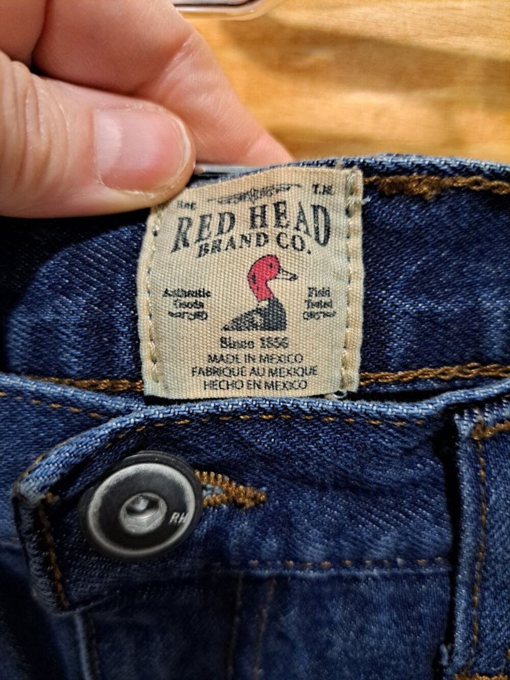 New Red Head Mens Classic Fit 30x32 Blue Denim Jeans 100% Cotton Made In Mexico - Picture 5 of 10